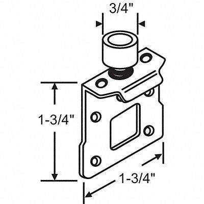 Roller Bracket Steel Plated