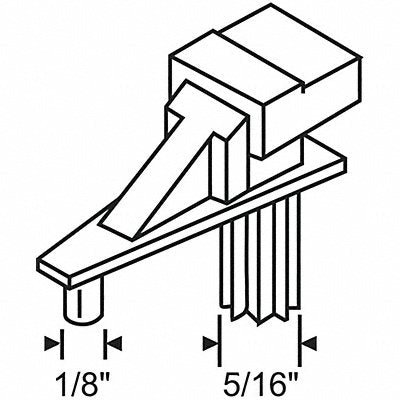 Shelf Support Clip 1-1/4 L Nylon