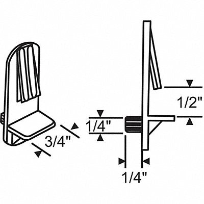 Shelf Support Clip 1-1/4 L Nylon