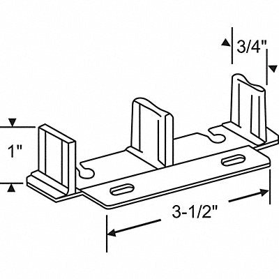 Floor Guide Steel Anodized