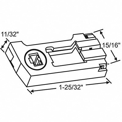 Lock Shoe Plastic White