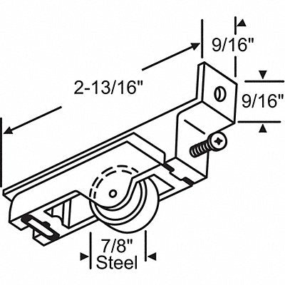 Roller Assembly Zinc Unfinished