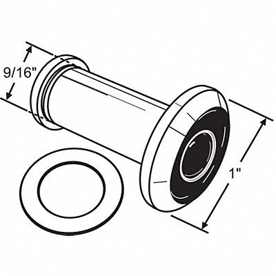 Door Viewer Polished 9/16 Hole Dia