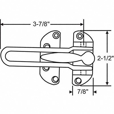 Security Door Guard Chrome 1-15/32 H