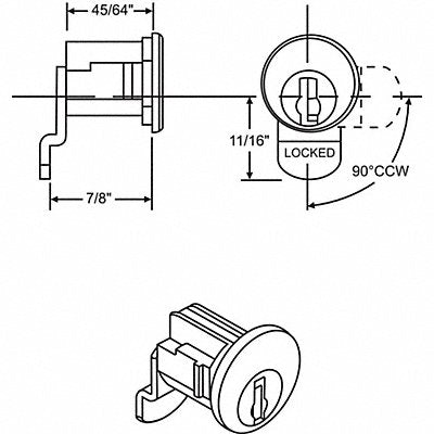 Mailbox Lock For 4C Pedestal Mailboxes