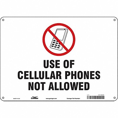 Safety Sign 10 in x 14 in Aluminum