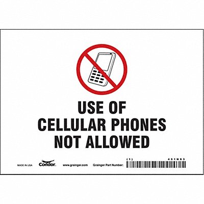 Safety Sign 5 in x 7 in Vinyl