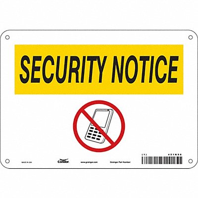 Safety Sign 7 in x 10 in Aluminum