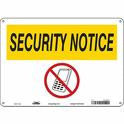 Safety Sign 10 in x 14 in Aluminum