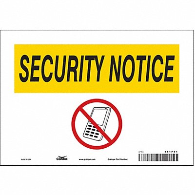 Safety Sign 7 in x 10 in Vinyl