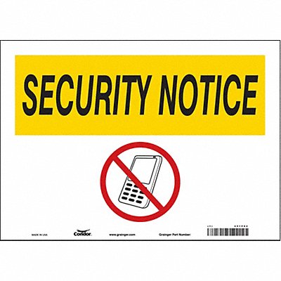 Safety Sign 10 in x 14 in Vinyl