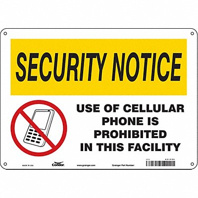 Safety Sign 10 in x 14 in Polyethylene