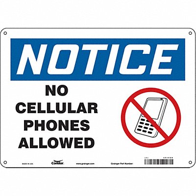 Safety Sign 10 in x 14 in Aluminum