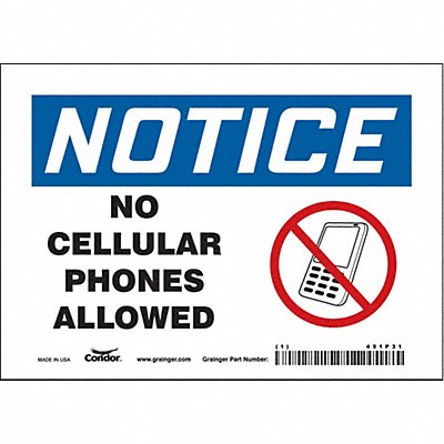 Safety Sign 5 in x 7 in Vinyl