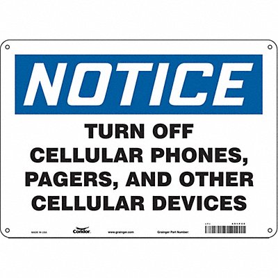 Safety Sign 10 in x 14 in Aluminum