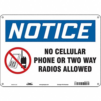 Safety Sign 10 in x 14 in Polyethylene