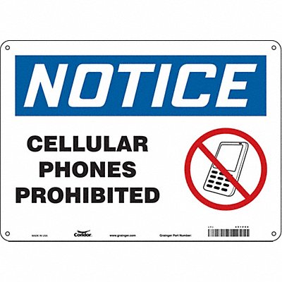 Safety Sign 10 in x 14 in Aluminum