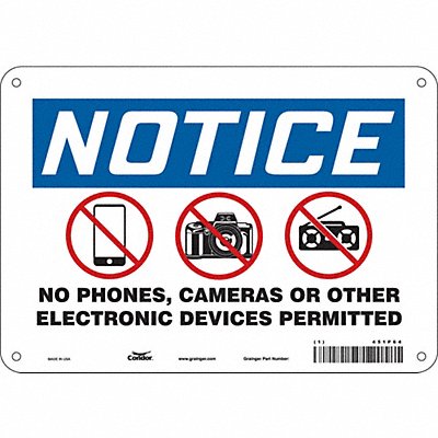 Safety Sign 7 in x 10 in Aluminum