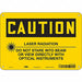 Laser Warning Sign 7 in x 10 in Aluminum