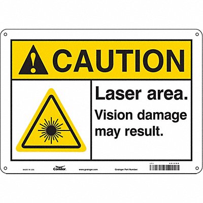 Safety Sign 10 in x 14 in Aluminum