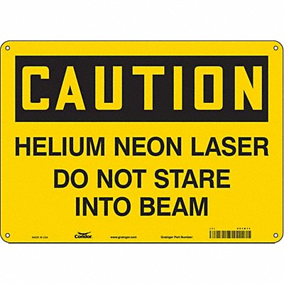 Safety Sign 10 in x 14 in Aluminum