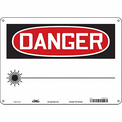 Safety Sign 10 in x 14 in Aluminum