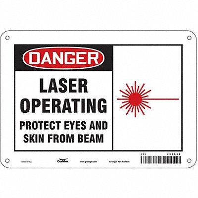 Safety Sign 7 in x 10 in Polyethylene