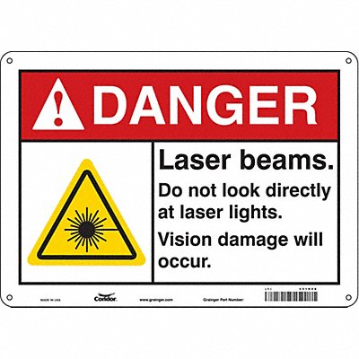 Safety Sign 10 inx14 in Polyethylene