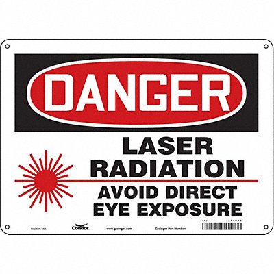 Safety Sign 10 in x 14 in Aluminum