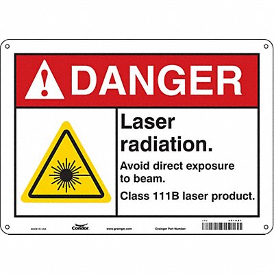 Safety Sign 10 inx14 in Aluminum