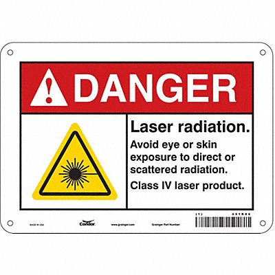 Safety Sign 7 inx10 in Polyethylene