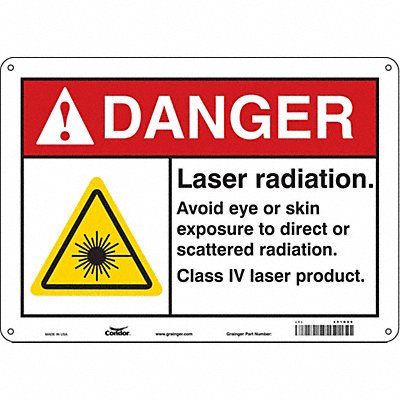 Safety Sign 10 inx14 in Polyethylene