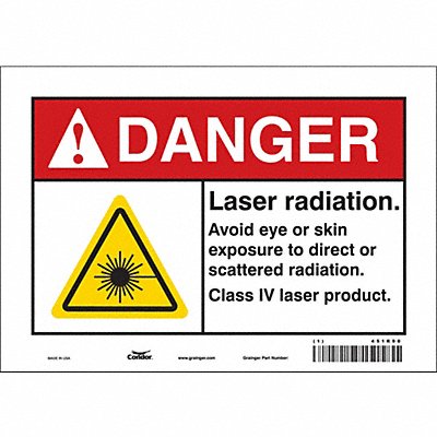 Safety Sign 7 inx10 in Vinyl