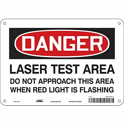 Safety Sign 7 in x 10 in Polyethylene