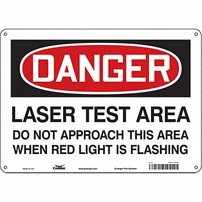 Safety Sign 10 in x 14 in Polyethylene