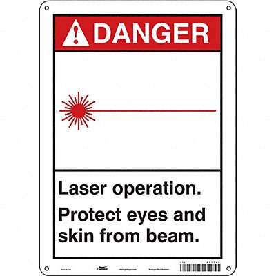 Safety Sign 14 in x 10 in Polyethylene