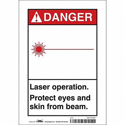 Safety Sign 10 in x 7 in Vinyl