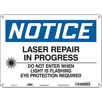 Safety Sign 10 in x 14 in Aluminum