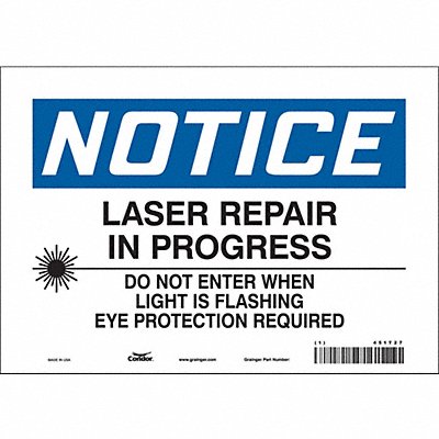 Safety Sign 7 in x 10 in Vinyl