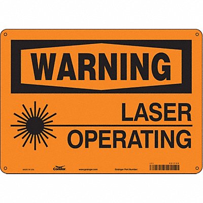 Safety Sign 10 in x 14 in Polyethylene