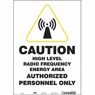 Safety Sign 14 in x 10 in Vinyl