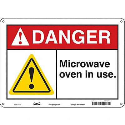 Safety Sign 10 in x 14 in Aluminum