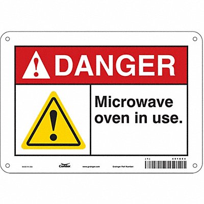 Safety Sign 7 in x 10 in Polyethylene