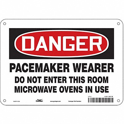 Safety Sign 7 inx10 in Polyethylene