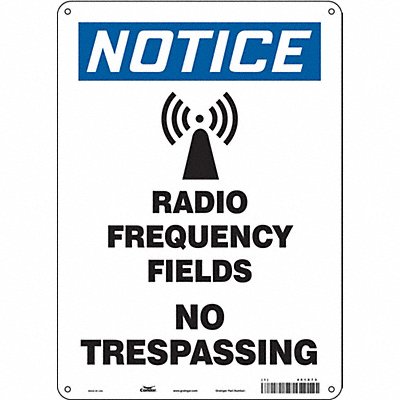 Safety Sign 14 in x 10 in Polyethylene