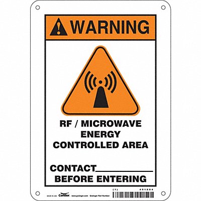 Safety Sign 10 in x 7 in Aluminum