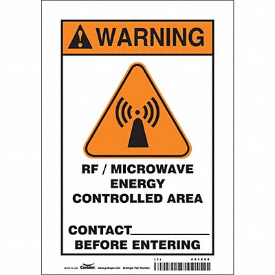 Safety Sign 10 inx7 in Vinyl