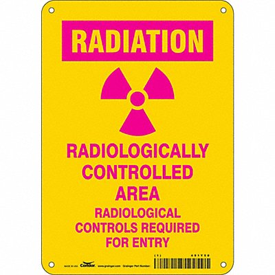 Safety Sign 10 in x 7 in Aluminum