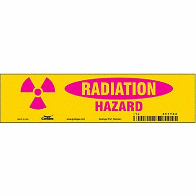 Safety Sign 2 1/4 in x 9 in Vinyl