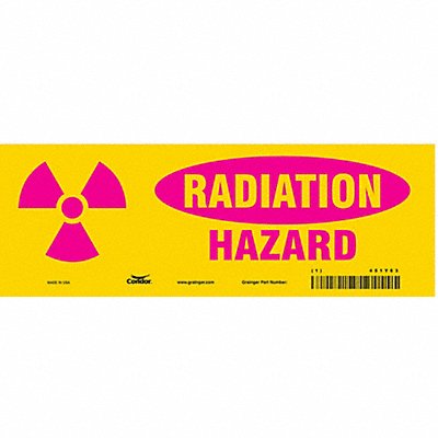 Safety Sign 3 1/2 in x 10 in Vinyl